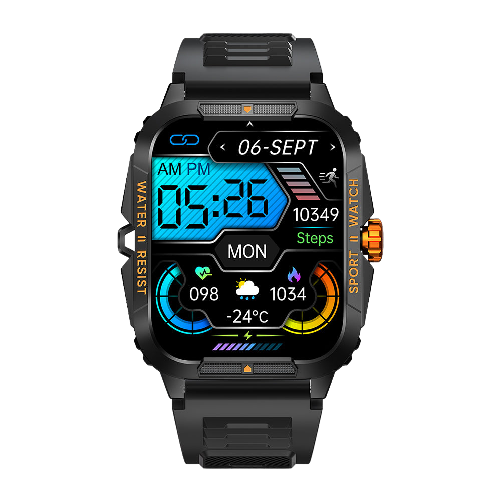 COLMI P76 Smartwatch 1.96 Outdoor Sports Fitness 3ATM Waterproof Orange Front
