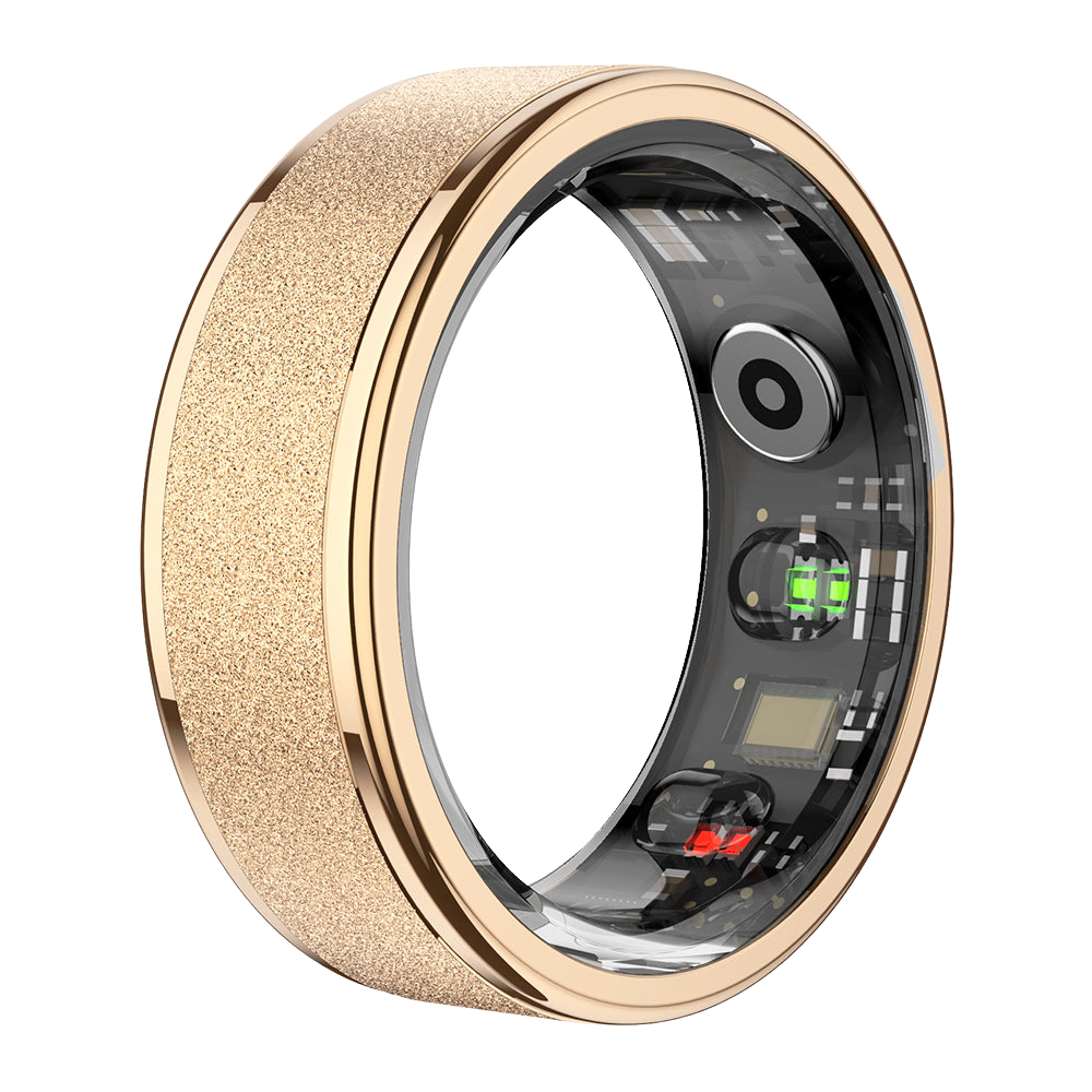 COLMi R10 Smart Ring - Heart Rate, Blood Oxygen Monitoring & Waterproof Design Gold Right