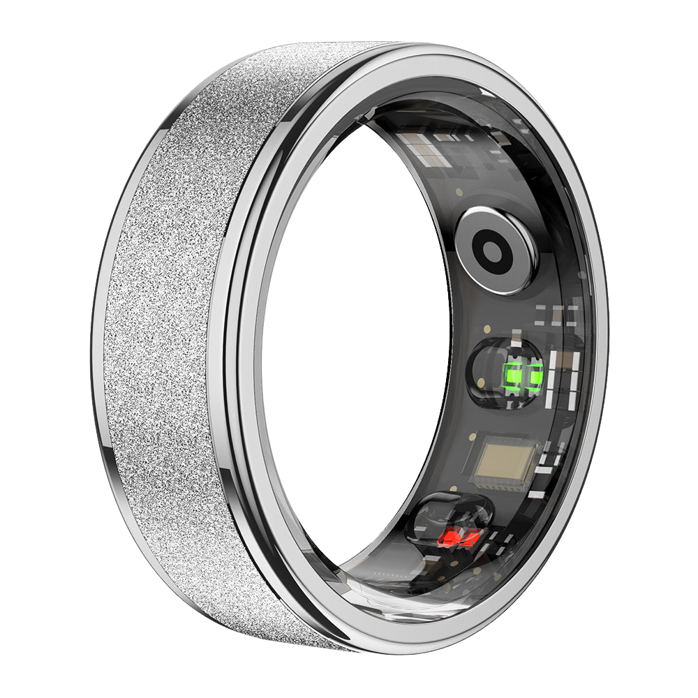 COLMi R10 Smart Ring - Heart Rate, Blood Oxygen Monitoring & Waterproof Design Silver Right