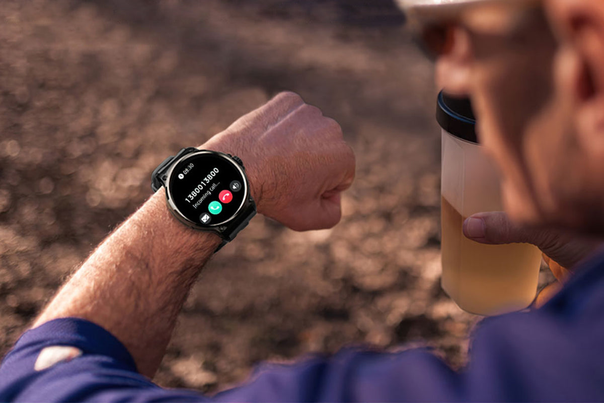 ساعة ذكية مع مكالمات بلوتوث وشاشة كبيرة ساعة كولمي V69 الذكية