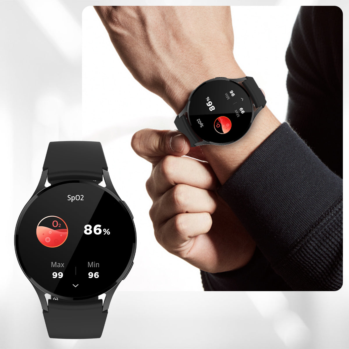 أفضل ساعة ذكية مع مراقبة sp02 colmi i28 ultra