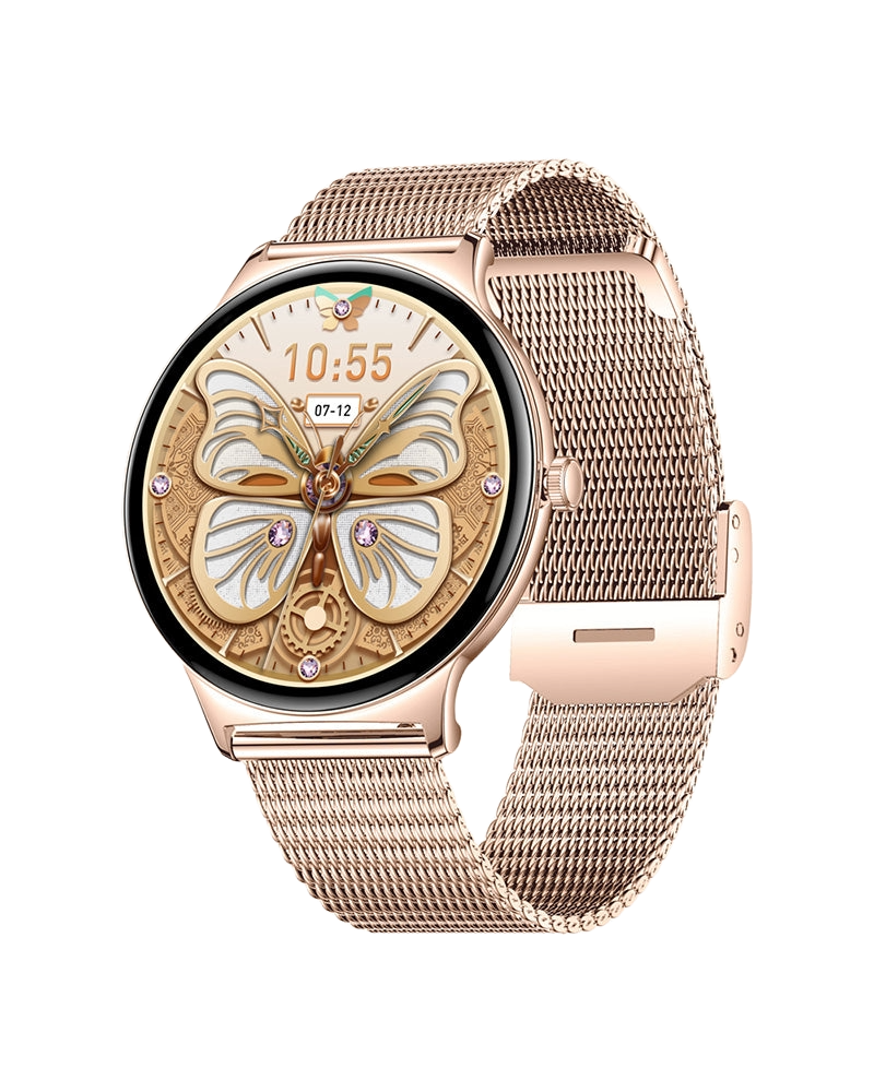 ساعة كولمي V89 الذكية بشاشة AMOLED باللون الذهبي