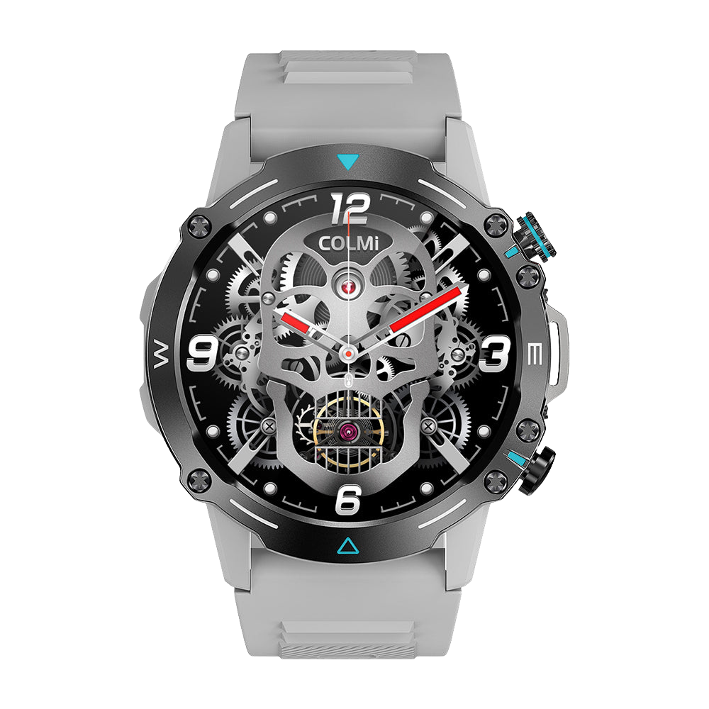 COLMI M42 Smartwatch 1.43″ AMOLED Display 100+ Sports Mode Voice Calling Smart Watch silver color front view