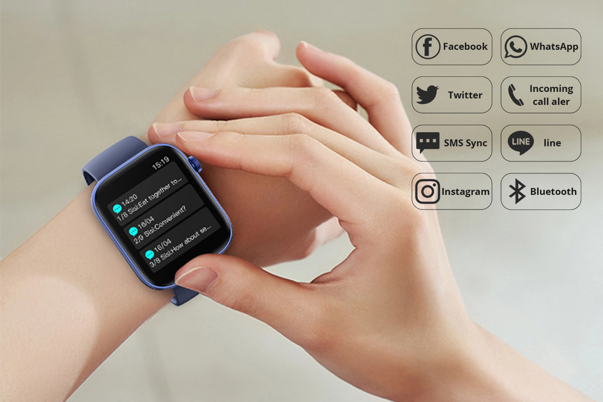 Get message notifications on your smart watch colmi p71 smartwatch