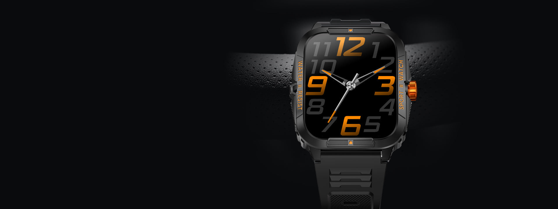 colmi p76 smartwatch orange black overview